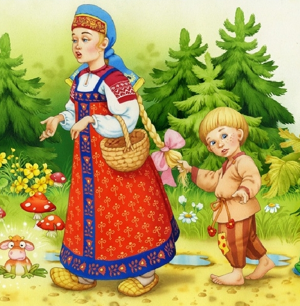 Аленушка - героиня многих русских сказок, сестра братца Иванушки