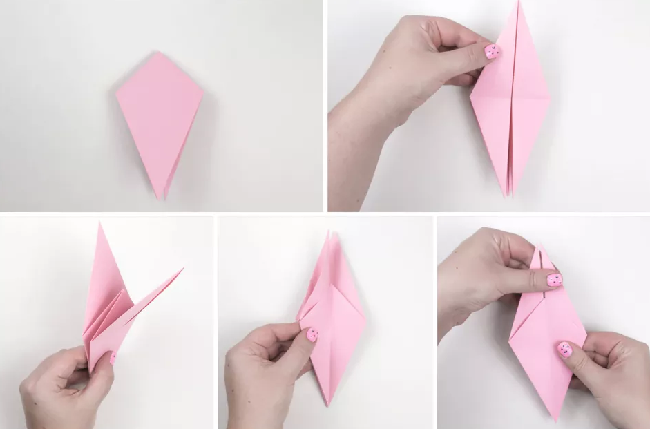 Как сделать журавля из бумаги 