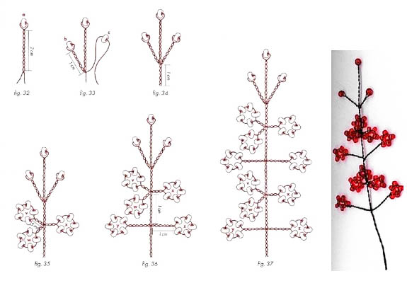 Поделки из бисера: деревья и цветы
