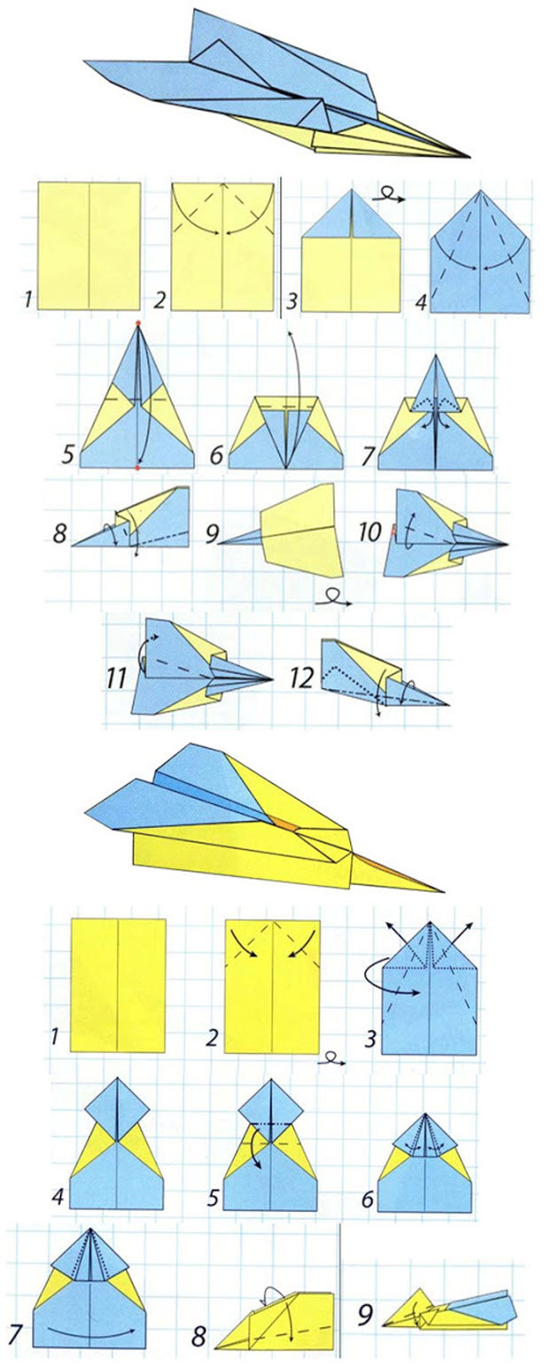 Оригами: делаем самолеты из бумаги