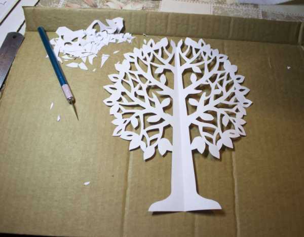 Учимся делать красивые деревья из картона