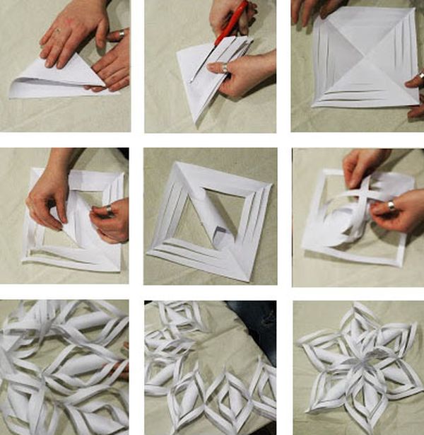 как сделать снежинку из бумаги своими руками схемы красивых снежинок