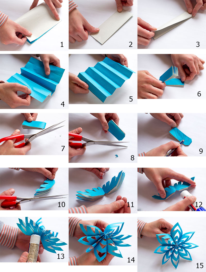 Как сделать объемную снежинку из бумаги: 5 идей