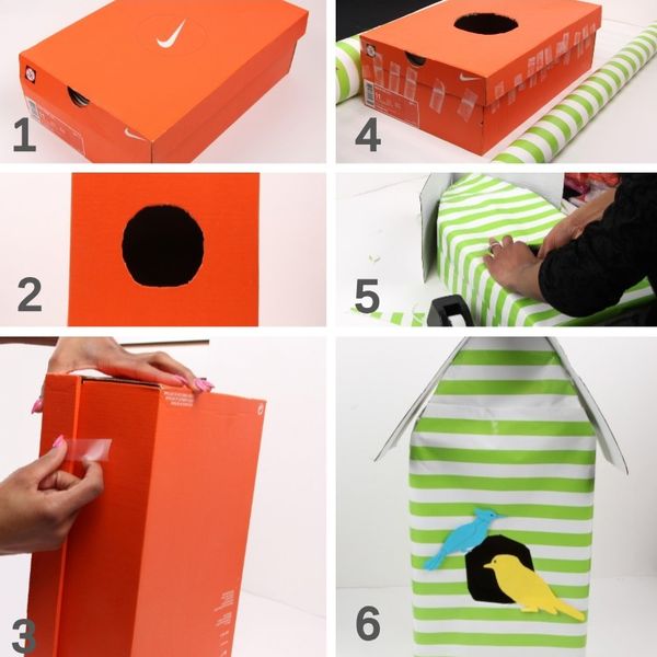 Кормушки для птиц из коробки