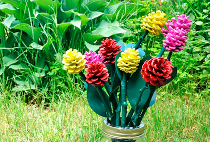 Поделки из шишек для детей