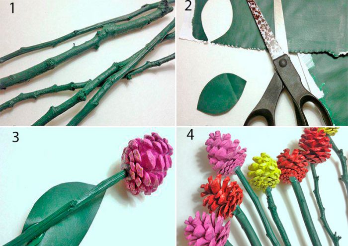 Поделки из шишек для детей