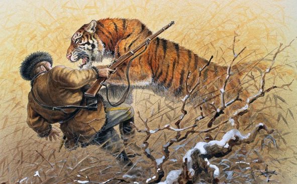 упражнение тигр на охоте