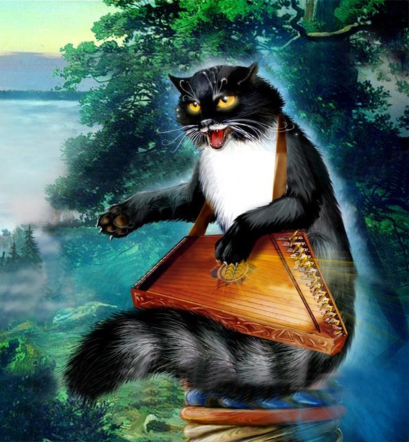 Баюн - сказочный кот черного цвета