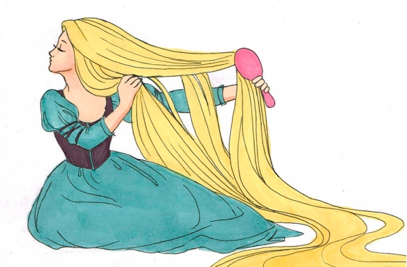 Рапунцель - девушка с длинными волосами